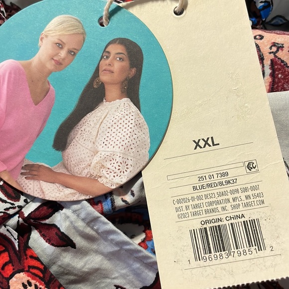 🎉HP🎉NWT Rhode Blue/Burgundy Leafy Floral Cutout Sleeveless Maxi Dress - Picture 5 of 9